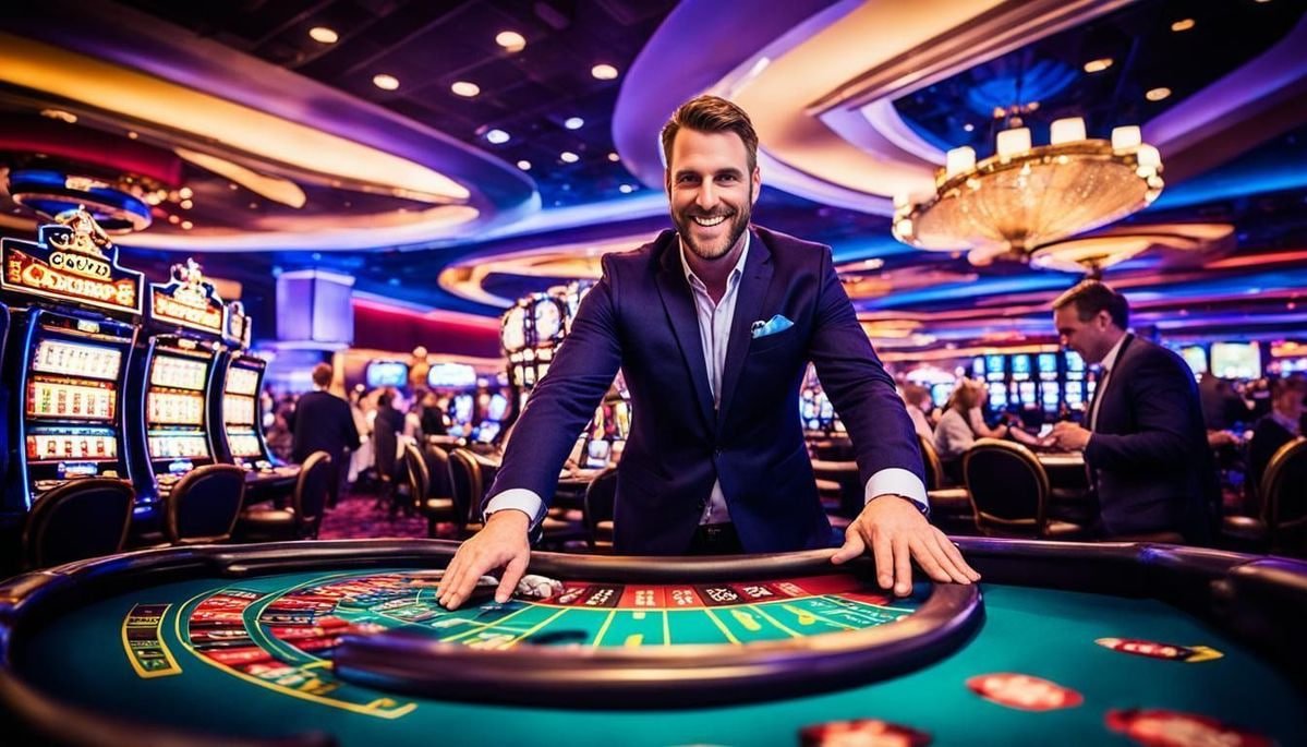 MEAG888 မိုဘိုင်းအက်ပ် Myanmar တွင် Slots နှင့် Casino ကစားနေသောပုံ
